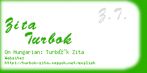 zita turbok business card